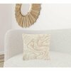 Homeroots 20 x 20 in. Cream Marble Patterned Throw Pillow 385995